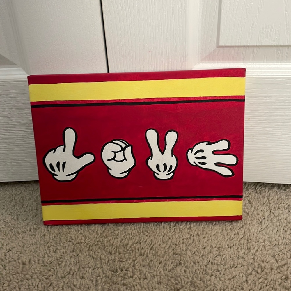 12x9 Disney Love canvas